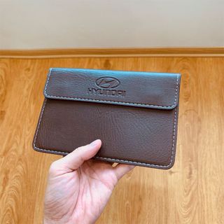 xưởng ví Mint Ví đựng giấy tờ ví đăng kiểm ô tô dập Tên, sđt theo yêu cầu, logo hãng xe hyundai,....