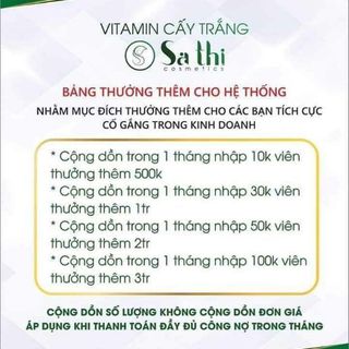 Gói 50 Viên Vitamin Cấy Trắng Sa Thị