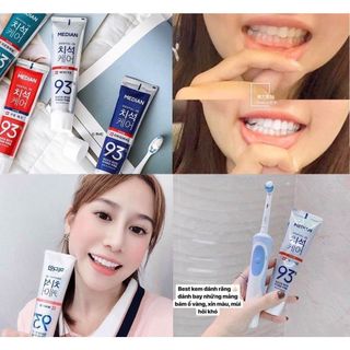Kem Đánh Răng Median Dental IQ 93% Hàn Quốc trắng, xanh ngọc, đỏ, xanh dương