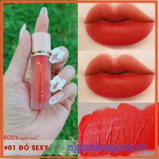 Son Kem Lì Đỏ Sexy Cao Cấp Siêu Lì Dưỡng Ẩm Rosy Luxury Velvet Lips chính hãng giá sỉ
