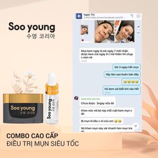 Bộ Kem Face Serum Mụn Soo Young (Acne skin care)