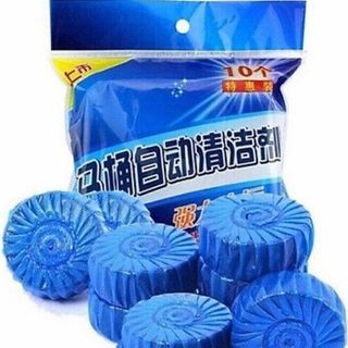Viên Thả Làm Sạch Bồn Cầu (1 Gói 10 Viên) tẩy vệ sinh bồn cầu - Viên thả bồn cầu tẩy sạch Diệt khuẩn vết bẩn ở toilet