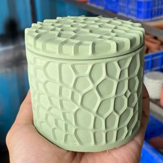 Cốc nến (hũ nến) Xi măng DIY- Điêu khắc Ngũ hành