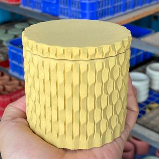 Cốc nến (hũ nến) Xi măng DIY- Điêu khắc Ngũ hành