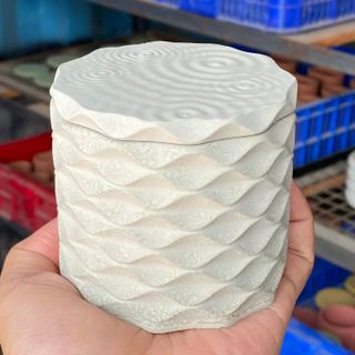Cốc nến (hũ nến) Xi măng DIY- Điêu khắc Ngũ hành