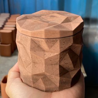 Cốc nến (hũ nến) Xi măng DIY- Điêu khắc Ngũ hành