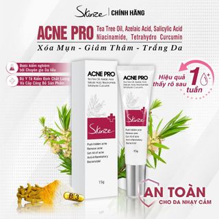 Kem chấm mụn Skinze loại bỏ mụn thâm mụn viêm mụn lưng mụn ẩn tinh dầu tràm trà Azelaic acid BHA Niacinamide B5 kháng viêm giảm thâm mụn giá sỉ