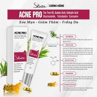Kem chấm mụn Skinze loại bỏ mụn thâm mụn viêm mụn lưng mụn ẩn tinh dầu tràm trà Azelaic acid BHA Niacinamide B5 kháng viêm giảm thâm mụn