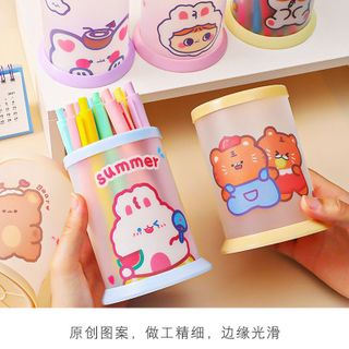 Ống đựng bút để bàn gấp gọn họa tiết hoạt hình
