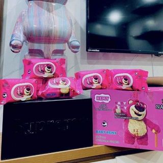 Khăn Giấy Ướt Hình Gấu 120 Tờ Cao Cấp Không Mùi