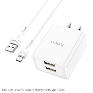 Bộ cóc cáp sạc Hoco C89 Cổng Type C