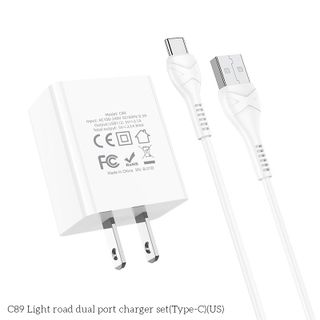 Bộ cóc cáp sạc Hoco C89 Cổng Type C