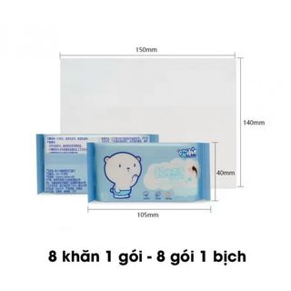 Khăn ướt mini bỏ túi hình hoạ tiết cute