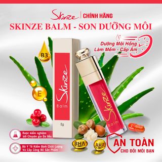Son dưỡng môi Skinze son dưỡng có màu khử thâm môi làm mềm môi chống khô môi Bơ hạt mỡ Arbutin Squalane Niacinamide