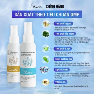 Xịt khử mùi Skinze hương coco khử mùi hôi nách hôi chân xịt khử mùi giày thay cho lăn nách lăn khử mùi hôi nách khử thâm nách.