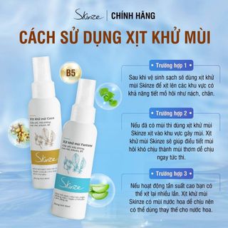 Xịt khử mùi Skinze hương coco khử mùi hôi nách hôi chân xịt khử mùi giày thay cho lăn nách lăn khử mùi hôi nách khử thâm nách.