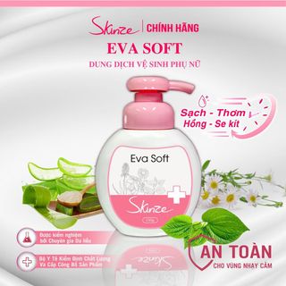 Dung dịch vệ sinh phụ nữ Skinze Eva Soft DDVS Saffron Trầu không Tràm trà kháng viêm diệt khuẩn khử mùi hôi vùng kín