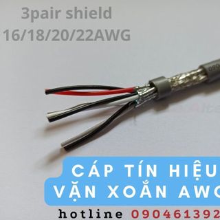 Cáp tín hiệu vặn xoắn chống nhiễu AWG SHIELD 1/2/3/4 PAIR giá sỉ