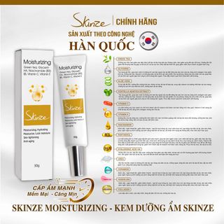 Kem dưỡng ẩm Skinze cấp ẩm giữ ẩm khóa ẩm chiết xuất Rau má HA Glycerin Niacinamide B3 B5 Vitamin E dưỡng da chống lão hóa