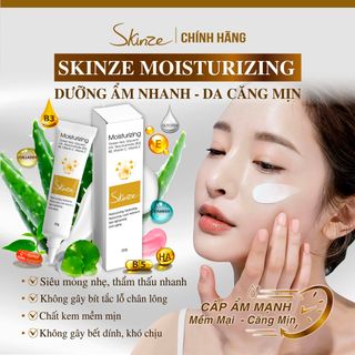Kem dưỡng ẩm Skinze cấp ẩm giữ ẩm khóa ẩm chiết xuất Rau má HA Glycerin Niacinamide B3 B5 Vitamin E dưỡng da chống lão hóa