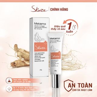 Kem nám tàn nhang Skinze xóa nám sạm da tái tạo da mặt Arbutin nhân sâm Vitamin C BHA Retinol Niacinamide B3 B5