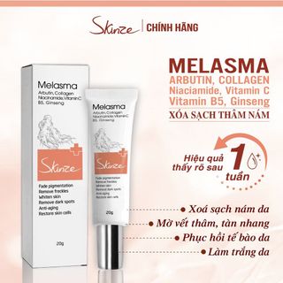 Kem nám tàn nhang Skinze xóa nám sạm da tái tạo da mặt Arbutin nhân sâm Vitamin C BHA Retinol Niacinamide B3 B5
