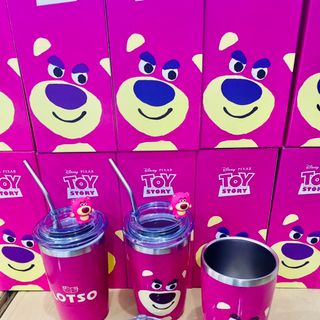 LY CỐC GIỮ NHIỆT HOẠ TIẾT GẤU DÂU LOSTO SIÊU XINH LÕI INOX 304 CHỐNG GỈ 450ML
