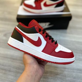 Giày Thể Thao Sneaker JD low 1 Đen Đỏ ( Hàng Chuẩn Siêu Cấp trung )