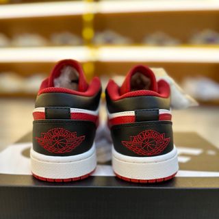 Giày Thể Thao Sneaker JD low 1 Đen Đỏ ( Hàng Chuẩn Siêu Cấp trung )
