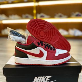Giày Thể Thao Sneaker JD low 1 Đen Đỏ ( Hàng Chuẩn Siêu Cấp trung )