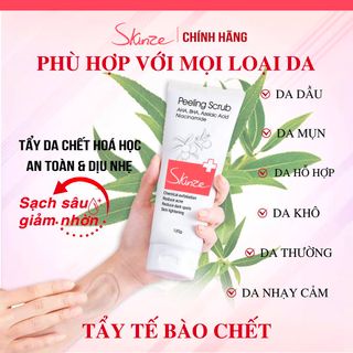 Tẩy da chết Skinze Peeling Scrub BHA AHA Azelaic acid Glycerin tẩy tế bào chết face và toàn thân
