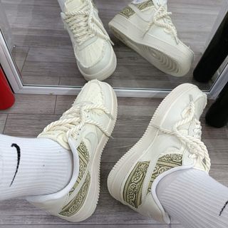 Giày Thể Thao Sneaker AF1 Low Tu Bigbang Chunky Lace Bandana Customs ( Hàng CHuẩn 1:1 Trung )