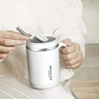 Ly Cafe Giữ Nhiệt 500ml Kèm Ống Hút
