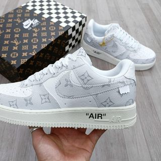 Giày Thể Thao Sneaker AF1 LV Xám SC ( Hàng Chuẩn Siêu Cấp Trung )