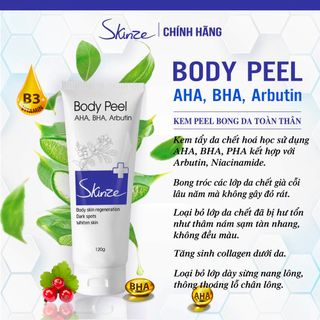 Kem peel bong da toàn thân Skinze Body Peel tái tạo da tay chân nách mông lưng khử thâm nám làm trắng da AHA BHA Arbutin giá sỉ