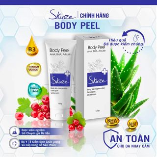 Kem peel bong da toàn thân Skinze Body Peel tái tạo da tay chân nách mông lưng khử thâm nám làm trắng da AHA BHA Arbutin