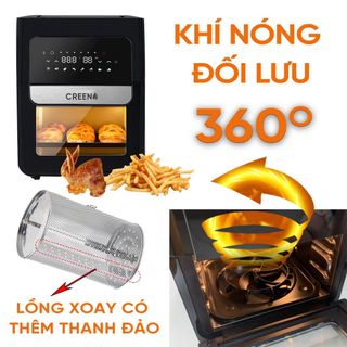 Nồi chiên không dầu 12L dạng vuông chính hãng Creen