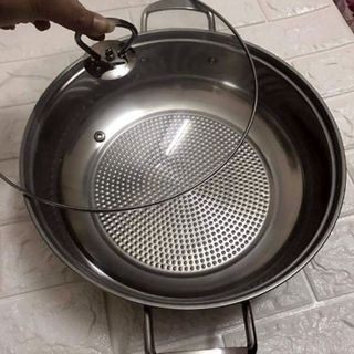Nồi lẩu 30cm INOX Creen, đáy sần không lo sát dính