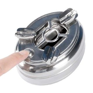 Gạt Tàn Thuốc Inox Có Nút Bấm