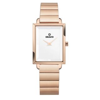 Đồng hồ nữ Draco D23-EL04 "Elegant" vàng hồng kết hợp chất liệu dây thép không gỉ phụ kiện thời trang nữ nhẹ nhàng