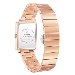 Đồng hồ nữ Draco D23-EL04 "Elegant" vàng hồng kết hợp chất liệu dây thép không gỉ phụ kiện thời trang nữ nhẹ nhàng