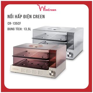 Nồi hấp điện 2 tầng CREEN CR135-CF, hấp gà nguyên con