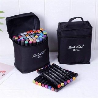 Bộ 48 Bút Lông 2 Đầu Kèm Túi Vải Touch Shi