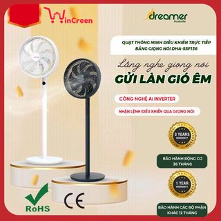 Quạt cây điều khiển bằng giọng nói - điều khiển từ xa - hàng Thái Lan chính hãng Dreamer BH 36 tháng