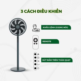 Quạt cây điều khiển bằng giọng nói - điều khiển từ xa - hàng Thái Lan chính hãng Dreamer BH 36 tháng
