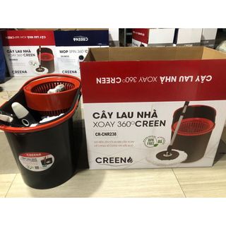 Chổi lau nhà tự xoay 360 chính hãng CREEN, 2 bông