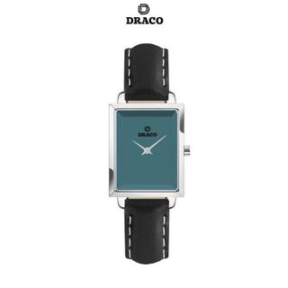 Đồng hồ nữ Draco D23-EL04 "Elegant" trắng kết hợp chất liệu dây da bò màu đen-phụ kiện thời trang nữ nhẹ nhàng tinh tế giá sỉ