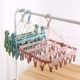 Móc Phơi Đồ 32 Kẹp Nhựa