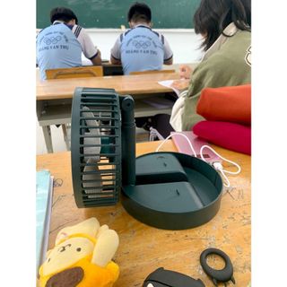Quạt sạc gấp gọn để bàn, cầm tay, du lịch chính hãng Creen
