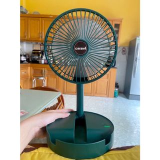 Quạt sạc gấp gọn để bàn, cầm tay, du lịch chính hãng Creen